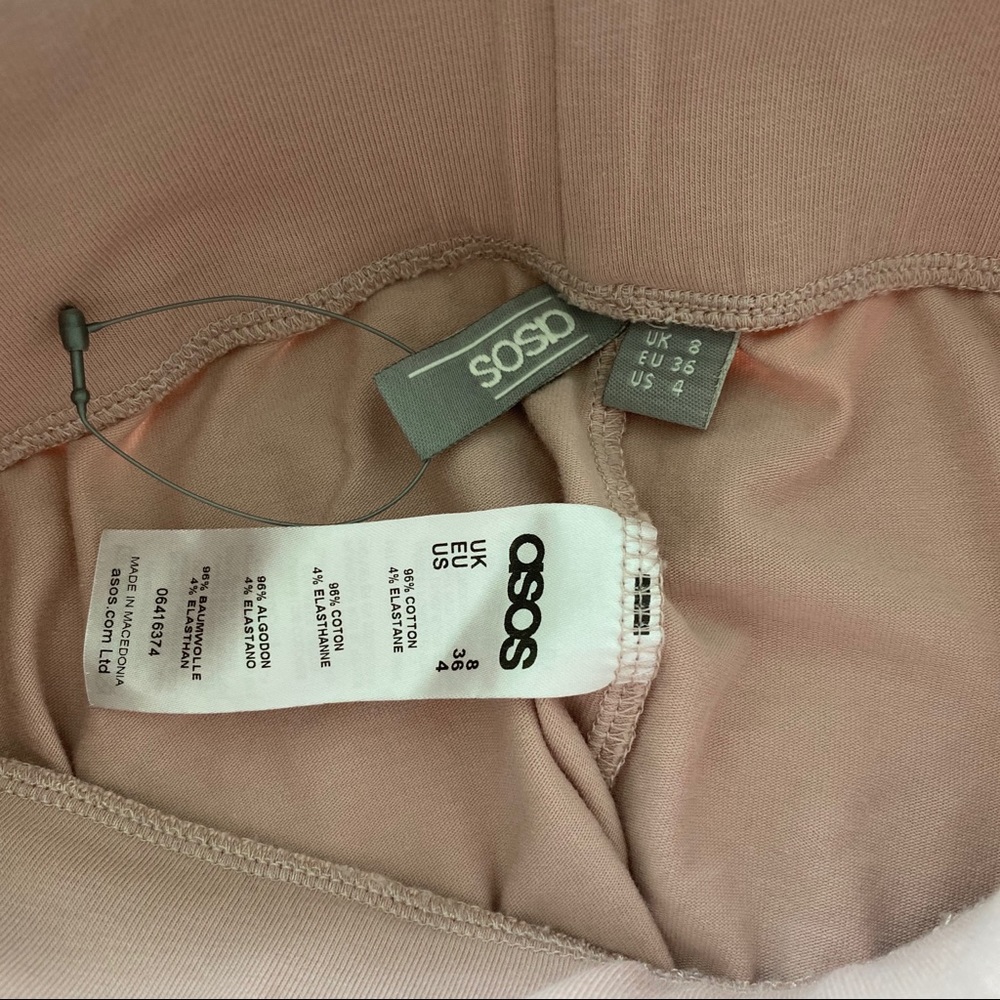 Blush pink leggings with white piping stripe - Picture 4 of 4